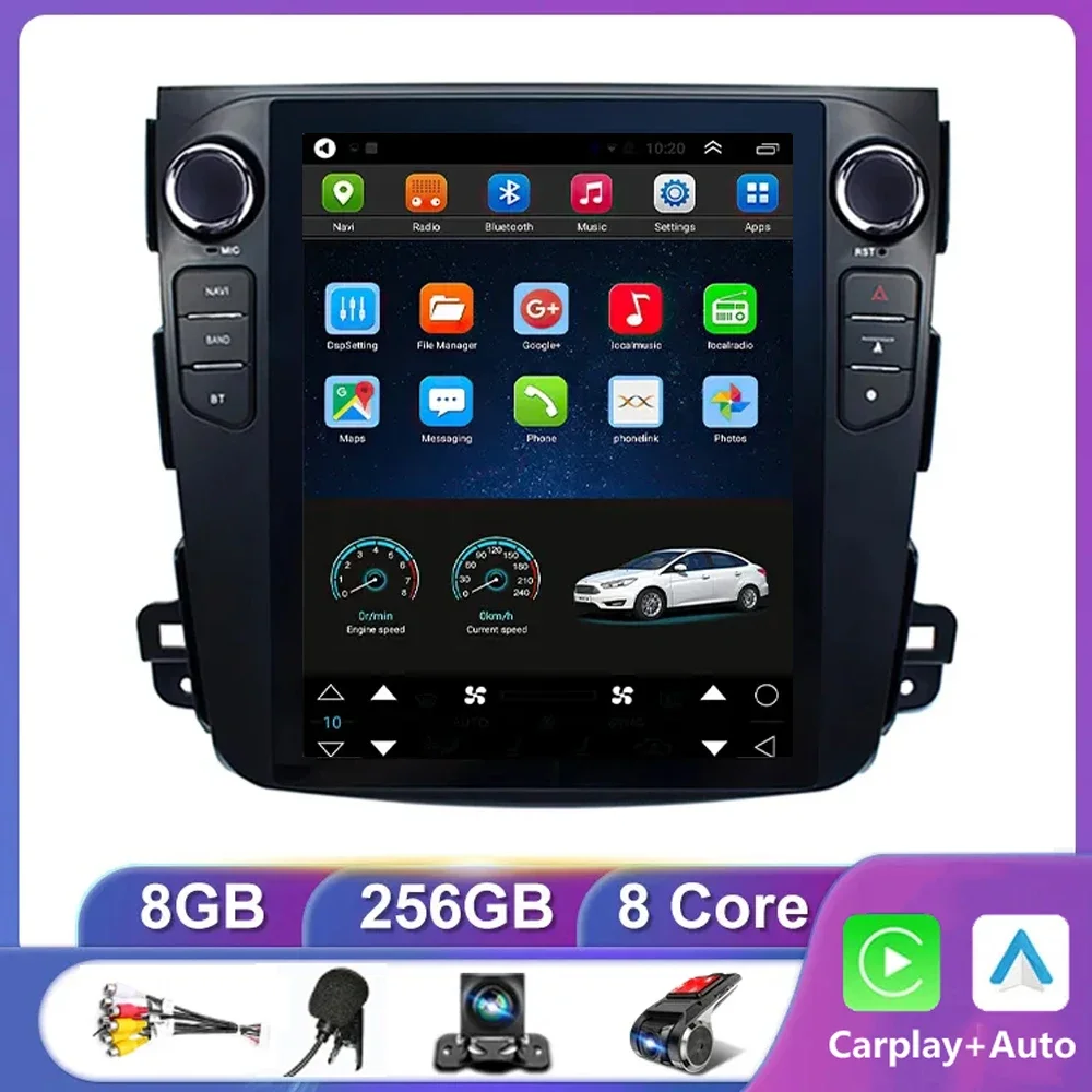 

8Core Android 13 Car Radio for Mitsubishi Outlander 2008-2011 Multimedia 2Din 4G Wireless Carplay GPS 9.7" Tesla style screen