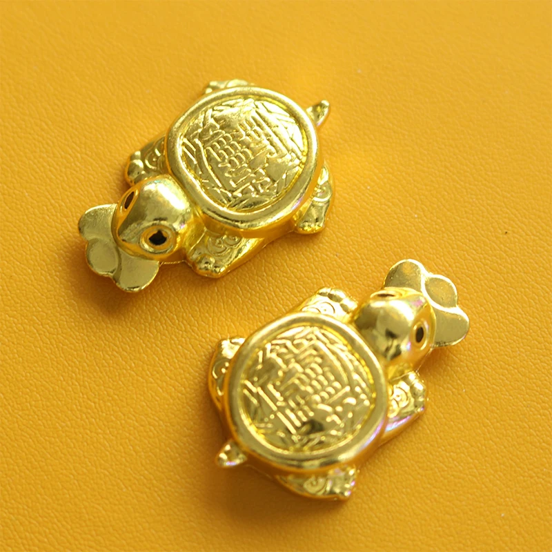 Fengshui Lucky Turtle Wallet Charm Money-biting Turtle Ornaments Decor With 
