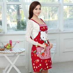 Aprons For Women Cute Kawaii Pink Litchen Apron Soft Cooking Litchen Accessories Catering Anime Restaurant Cleaning Tools 1PCS