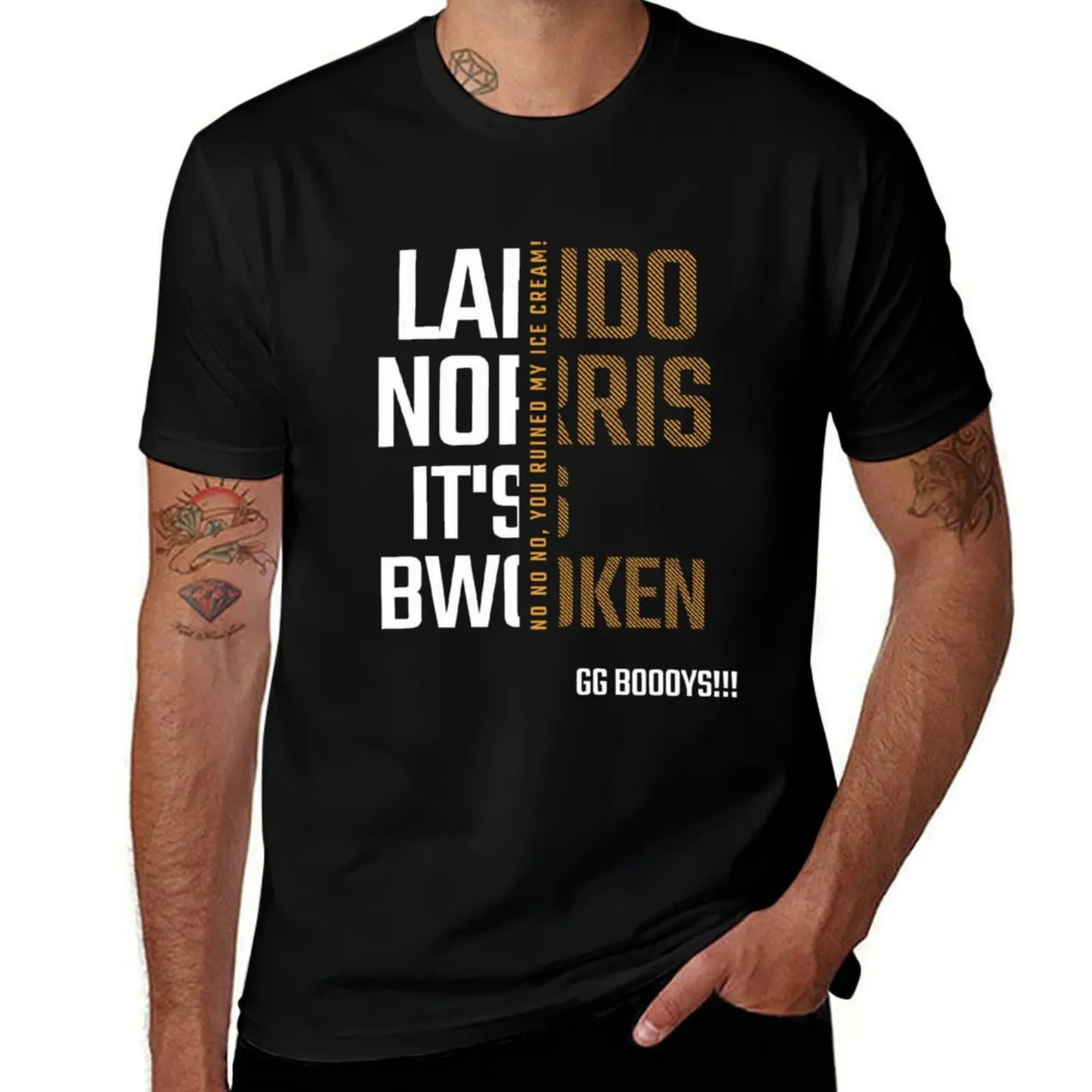 Lando Norris - GG BOYS!!! T-Shirt croswit shirt man T-shirts man shirts graphic new edition compression shirt men