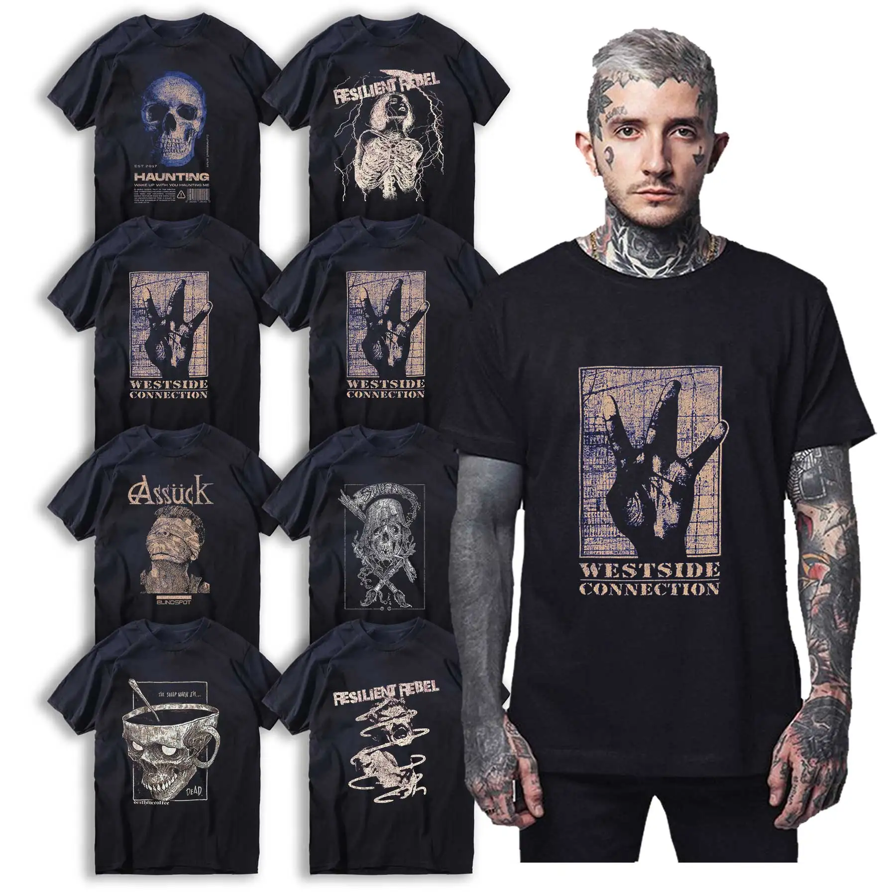 

Drop shipping Cotton Big Size GRUNGE COOL print Graphic Unisex T-Shirt cool streetwear Men T Shirt COTTON Tee Shirt btgP150T