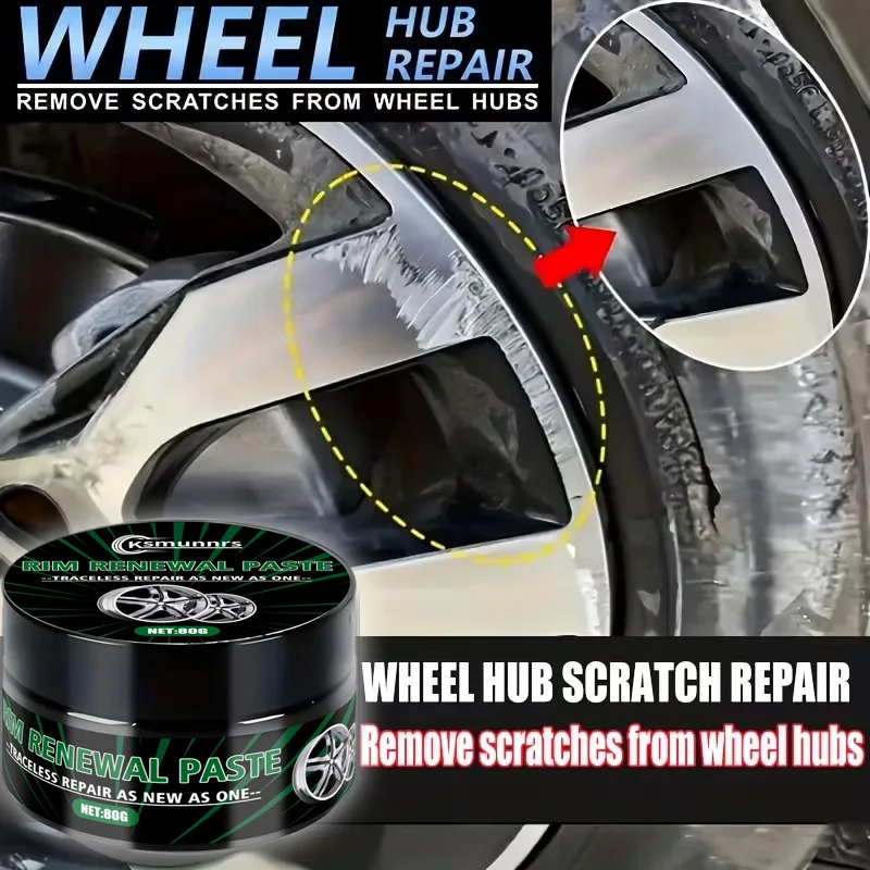 Universal Wheel Hub Kit: Multi-Color Paste for Alloy Chrome Rim Scratch Fade Repair