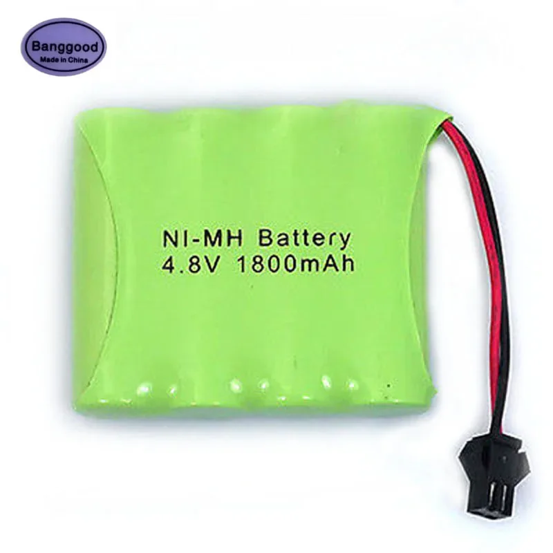 

Brand New 4.8V 1800mAh 4x AA NIMH RC Rechargeable Battery Pack with Small Clip Plug for Helicopter Robot Car Toys