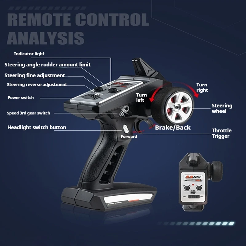 Nouveau modèle de dérive à grande vitesse Rc voiture à quatre roues motrices course voiture de sport plate jouet professionnel Cool télécommande jouet voiture garçon cadeau