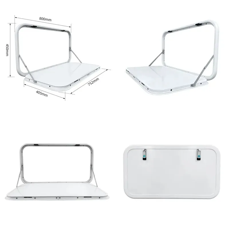 RV Camper Aluminum Alloy Wall Mounted External Folding Table Outdoor Dining Workstation