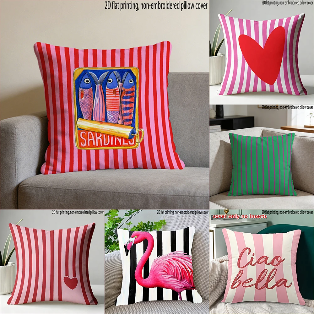 1PC Assorted Stylish Printed Sofa chair bedroom office decoration accessories cushion cover invisible zipper, no pillow core