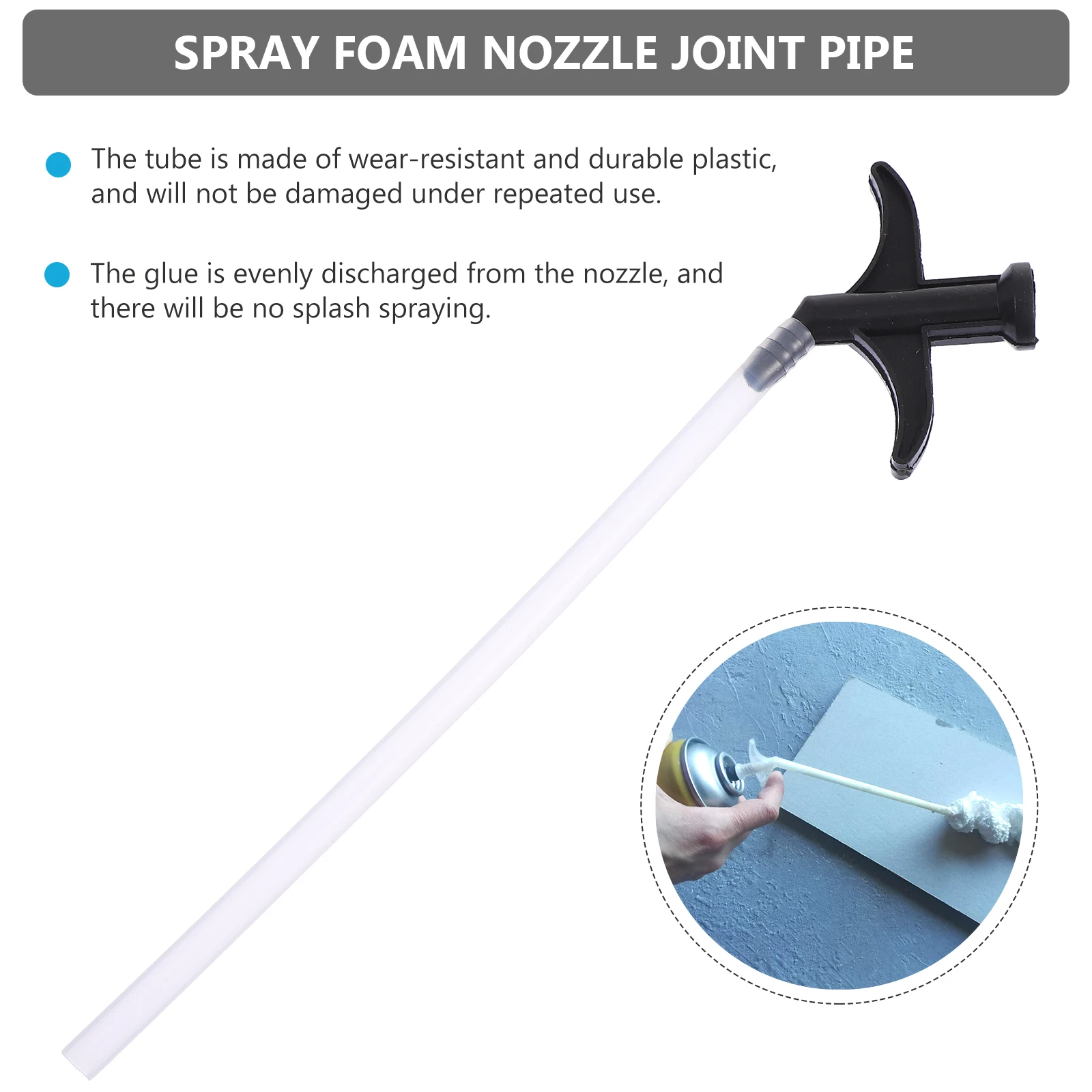 50Pcs Foam Tube Nozzle Seam Filling Durable Plastic Caulking Tube Replacement Practical Spray Glue Application
