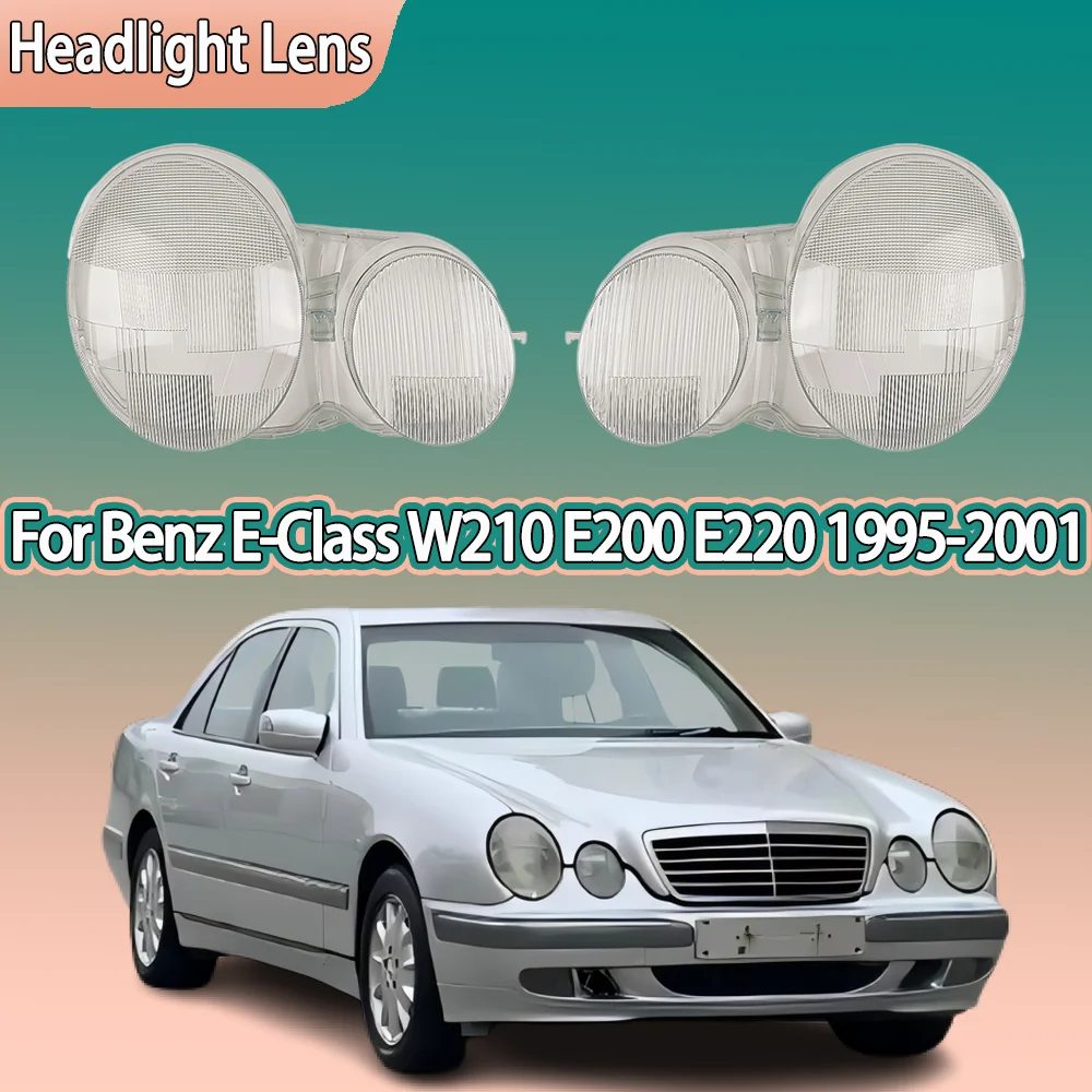 

Для Mercedes-Benz E-Class W210 E200 E220 1995 1996-1999 2000 2001 крышка передней фары автомобиля замена оригинального абажура