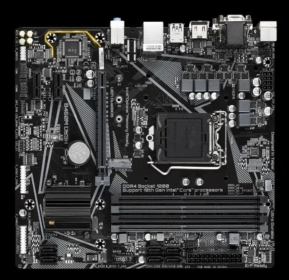 

FOR GIGABYTE B460M DS3H supports 10th generation CPU 1200 pins, full interface main board