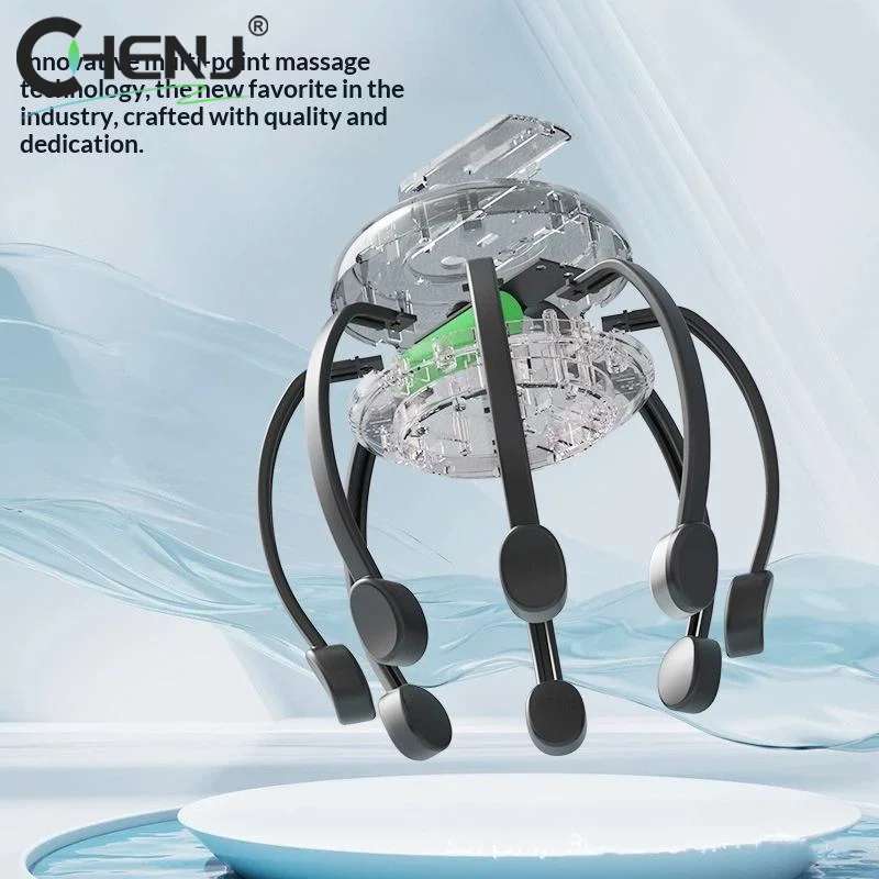 J Electric Scalp Massager Head Massage Machine Intelligent Vibrating Stress Relax With 5 Modes 360 Degree Hair Massager