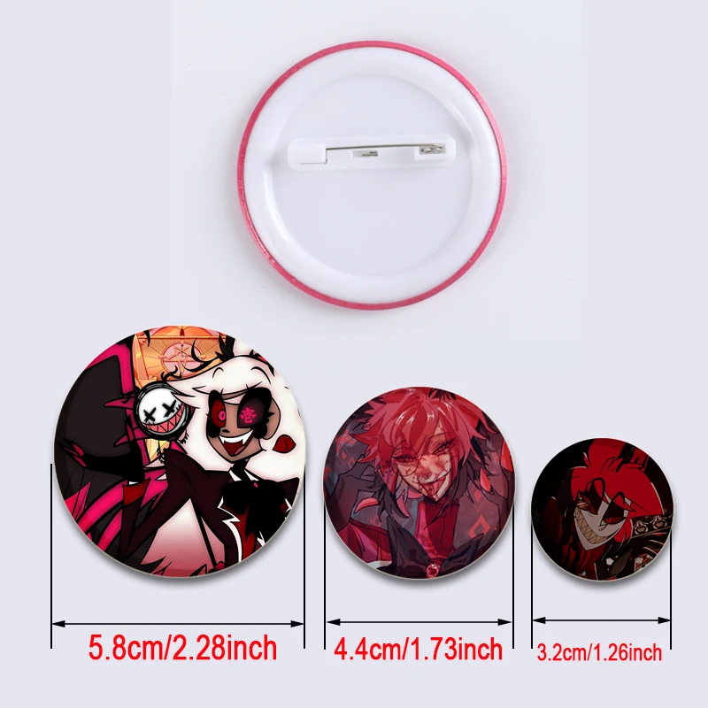 Alastor Anime Character Badge Cosplay Cartoon Red spille squisite Cute Creative smalto Pins per zaino accessori gioielli