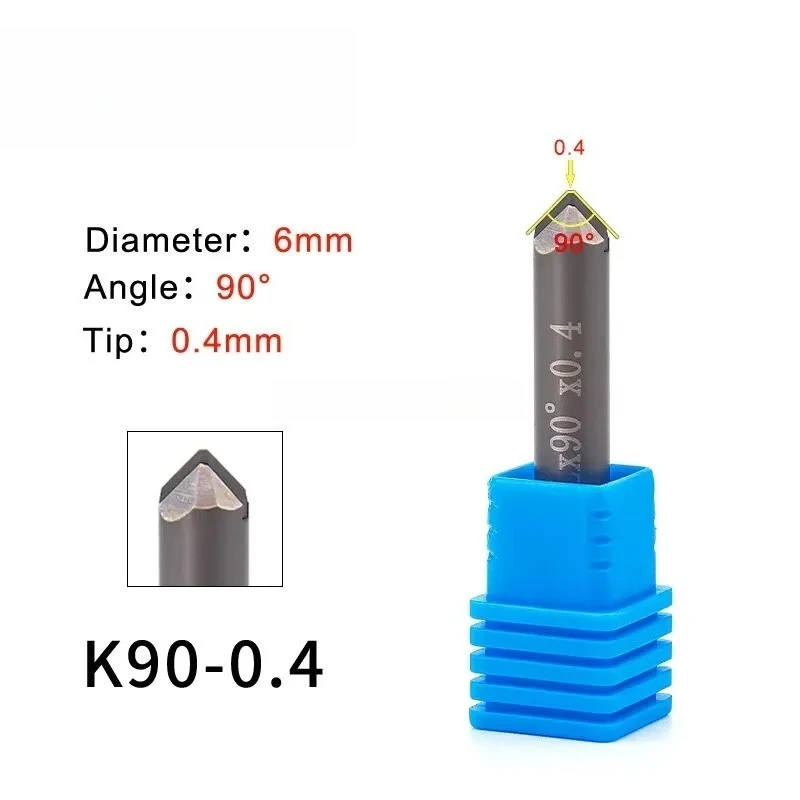 Hot Sale CNC 6 Angles Engraving Tools Diamond PCD V Type Engraving Cutter for Cnc Stone Carving