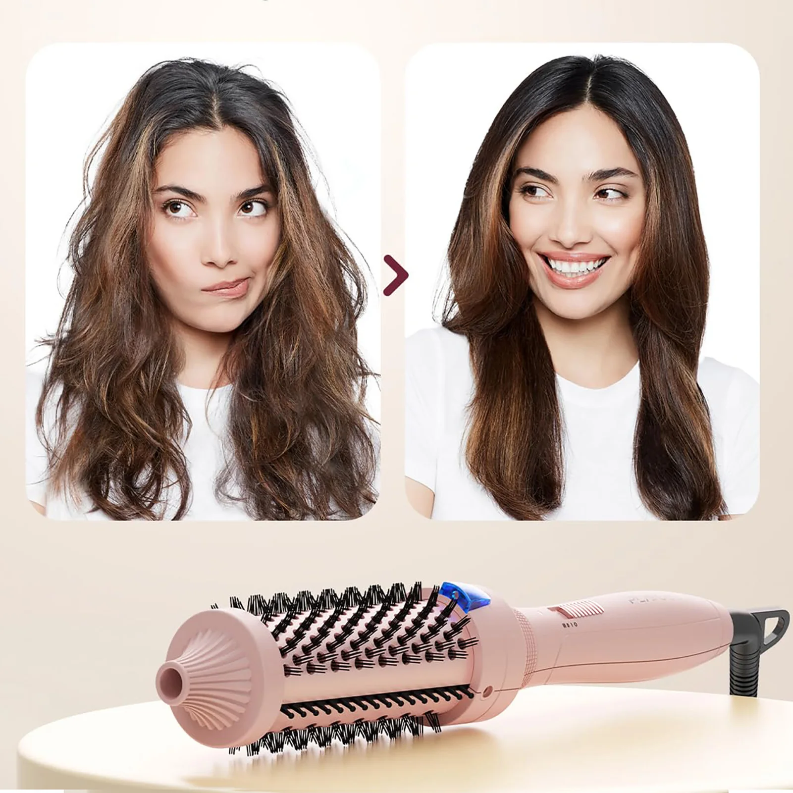 

Thermal Brush for Blowout Look 1.5 Inch Negative Ion Heated Round Brush Curling Iron for Straightening Curling Styling Travel