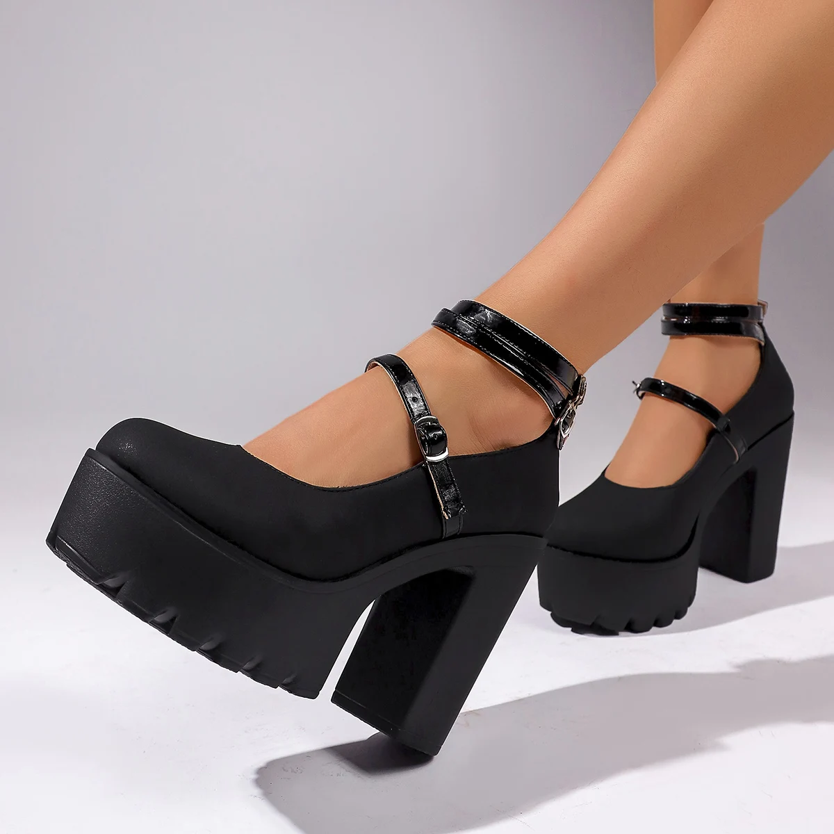 High Heels Damen Mary Janes Schuhe Frauen Plateau Mode Sandalen Sommer Neue Kleider-Lolita-Schuhe Chunky Pumps Zapatos Mujer – Detail 14