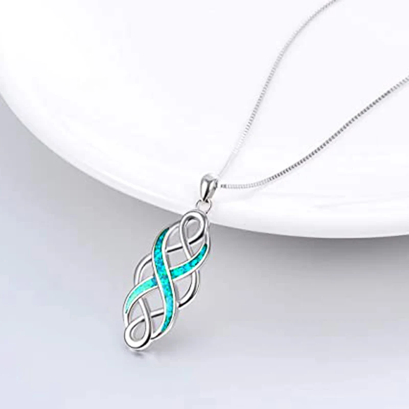 Huitan Ausgefallene Halskette mit keltischem Knoten-Anhänger für Frauen, besonders interessante, ausgefallene Halsaccessoires, Geschenk, Alltagskleidung, Partyschmuck