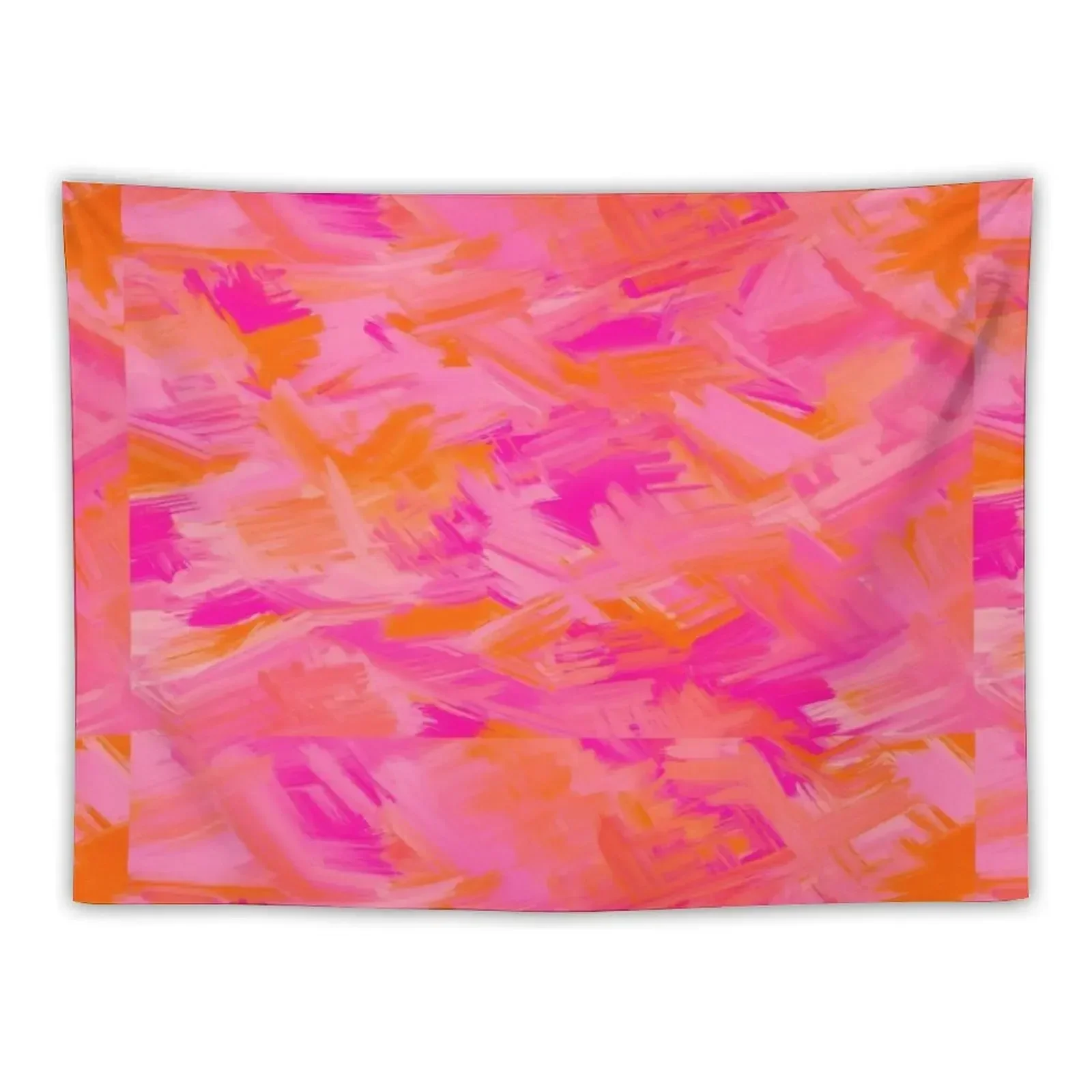 

Hot Pink and Orange, Brush Strokes, Abstract Tapestry Decorative Wall Decorative Paintings Tapestry