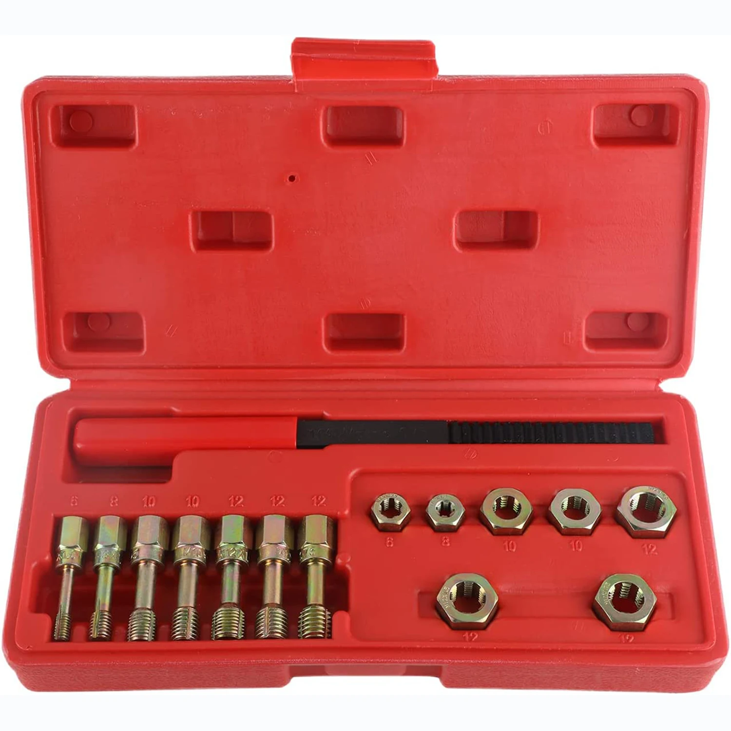 

15Pcs Metric Thread Chaser Set Thread Inserts and Repair Kits in 4 Sizes Universal Re-Threading Tool