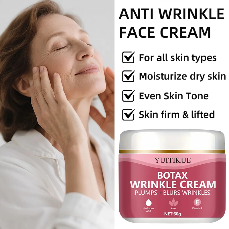 كريم بوتاكس المضاد للتجاعيد يقلل من التجاعيد، غني بحمض الهيالورونيك والصبار وفيتامين E، يرطب ويشد #4