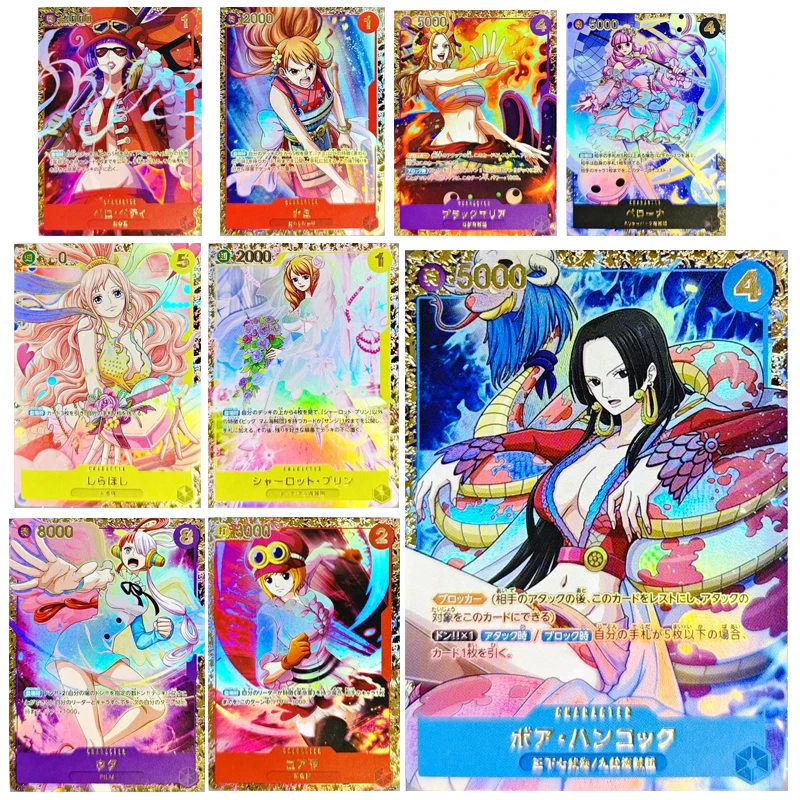 

One Piece Card 9Pcs/set DIY Christmas Birthday Gift Boy Anime Collectible Card Perona Vivi Hancook Yamato Robin