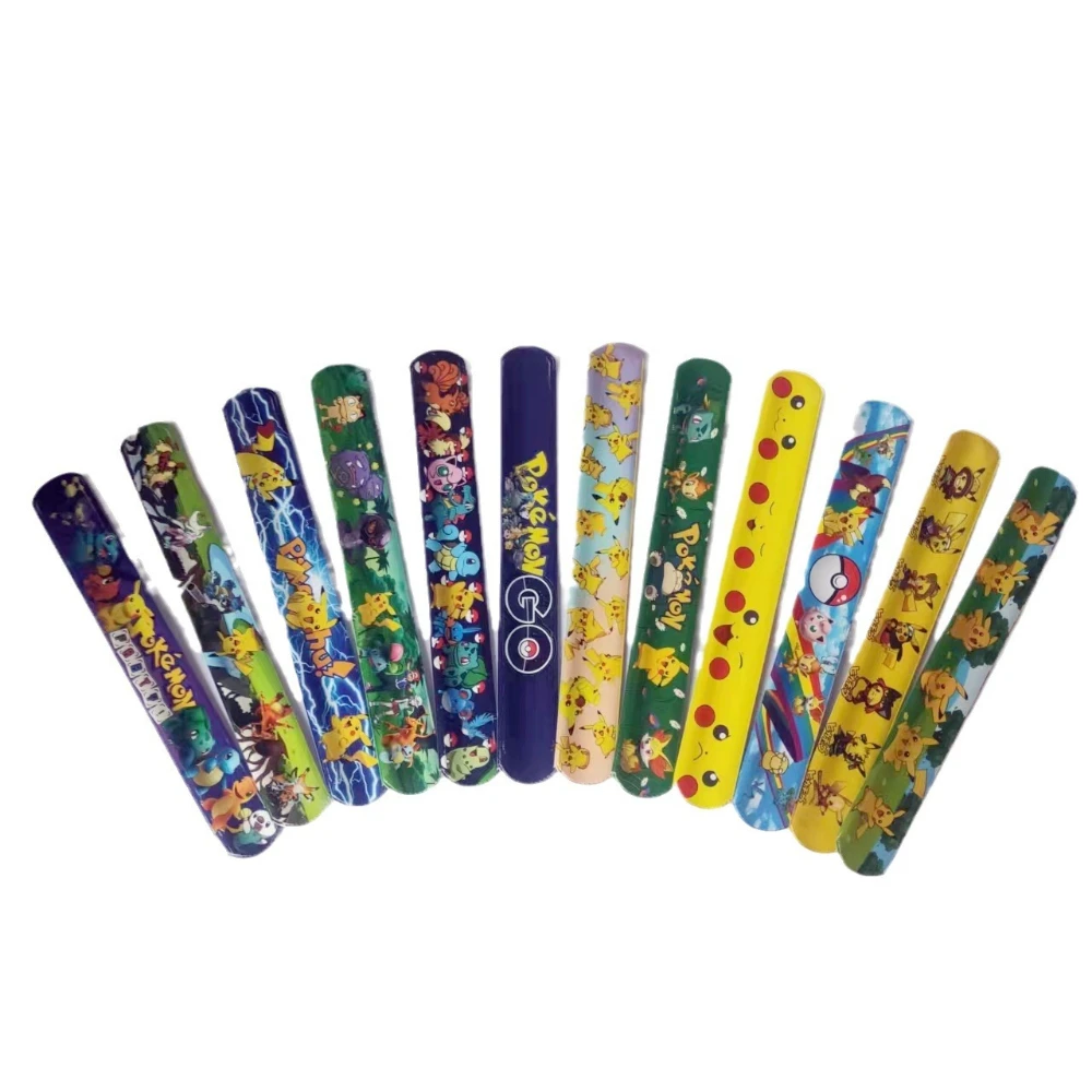 Pokemon Cute Pikachu Bracelet Wristbands A Aariety of Anime Doll Characters Children Pat Circle Educational Toys Birthday Gift
