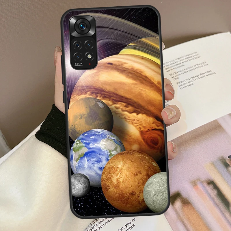 Sky Space planet Moon stars For Xiaomi Redmi Note 10 Pro Case Cover For Redmi Note 11 Pro 8 9 8T 9S 10S 9T 9A 9C Case