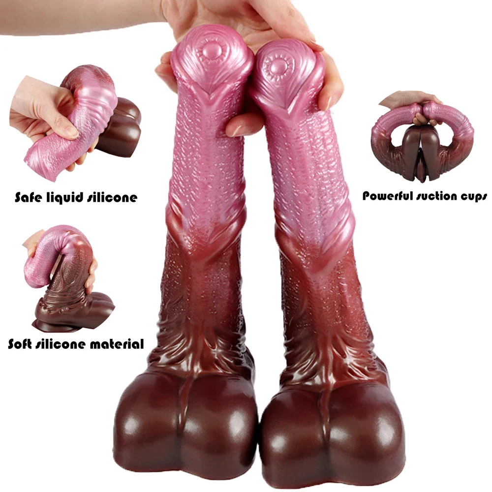 Giant Horse Dildo Vaginal Anal Big Ass Plugged Dildo Sex Toys Female/Male Big Dildo Deep Prostate Massage Stimulator ComfortAnal