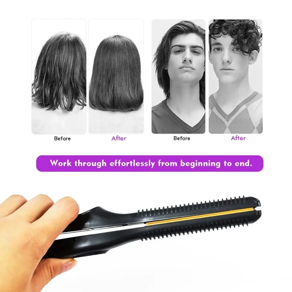 

New Professional 2 in 1 Hair Straightener Electric Portable Mini Hair Curler No Hurt Women Men Hair Straightener Flat Iron