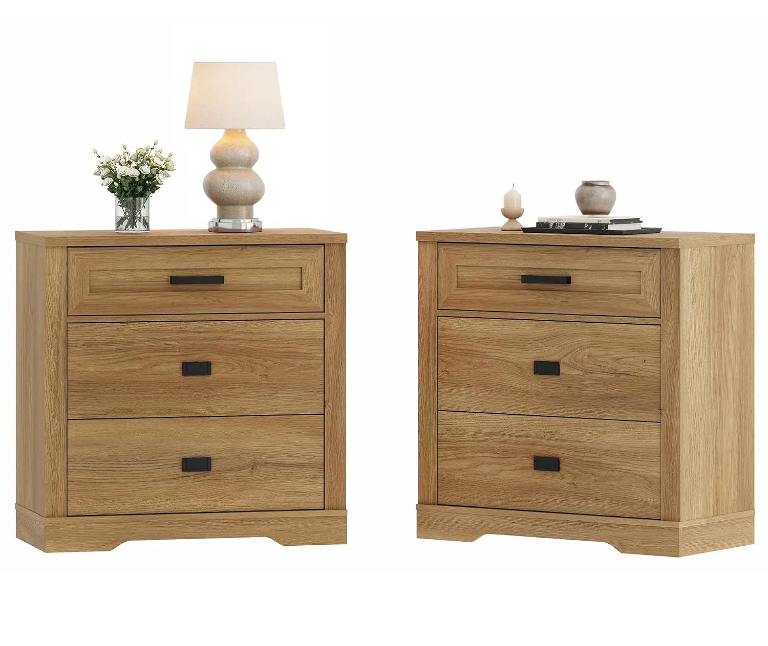 Large Nightstand Set Of 2 With Drawers, 31.5