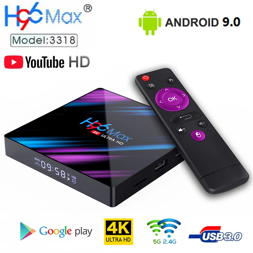 Inventory H96 MAX Smart TV Box Android 11 RK3318 4G 32G 4K Wifi BT H96MAX TV BOX Android10 Телеприставка 2 ГБ16 ГБ Потоковое передавание мультимедиа Inventory H96 MAX Smart TV Box Android 11 RK3318 4G 32G 4K Wifi BT H96MAX TV BOX Android10 Телеприставка 2 ГБ16 ГБ Потоковое передавание мультимедиа