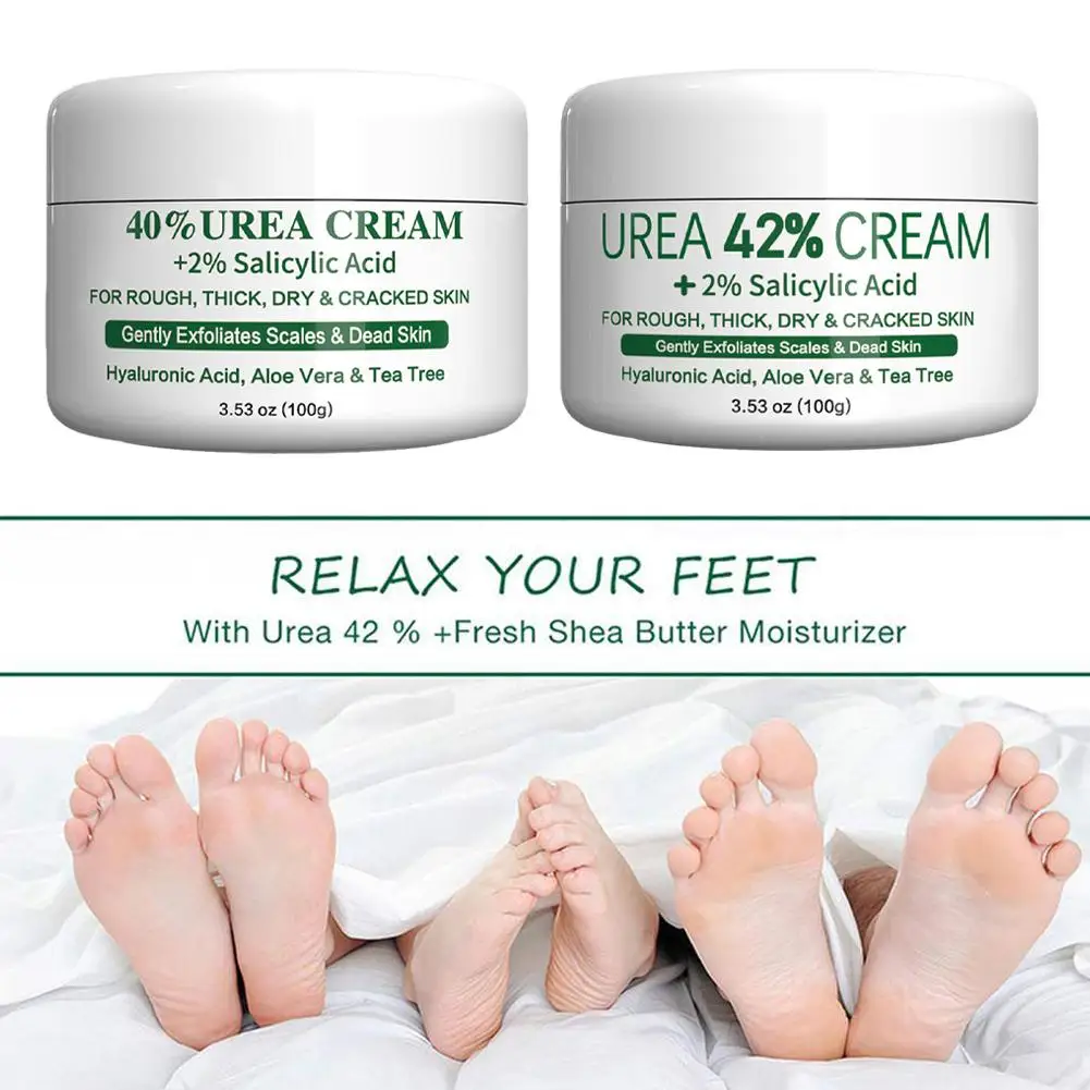 100G 우레아 핸드 앤 풋 크림 피부를 부드럽게 하고 촉촉하게 해줍니다 건조함을 완화합니다 균열을 복구합니다 각질을 제거합니다 모이스처라이즈