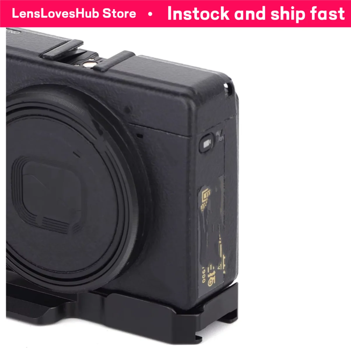 FITTEST L Bracket Light Effectively Shock-proof Vertical Tripod QR Plate Base Grip Handle for RICOH GR IV Camera