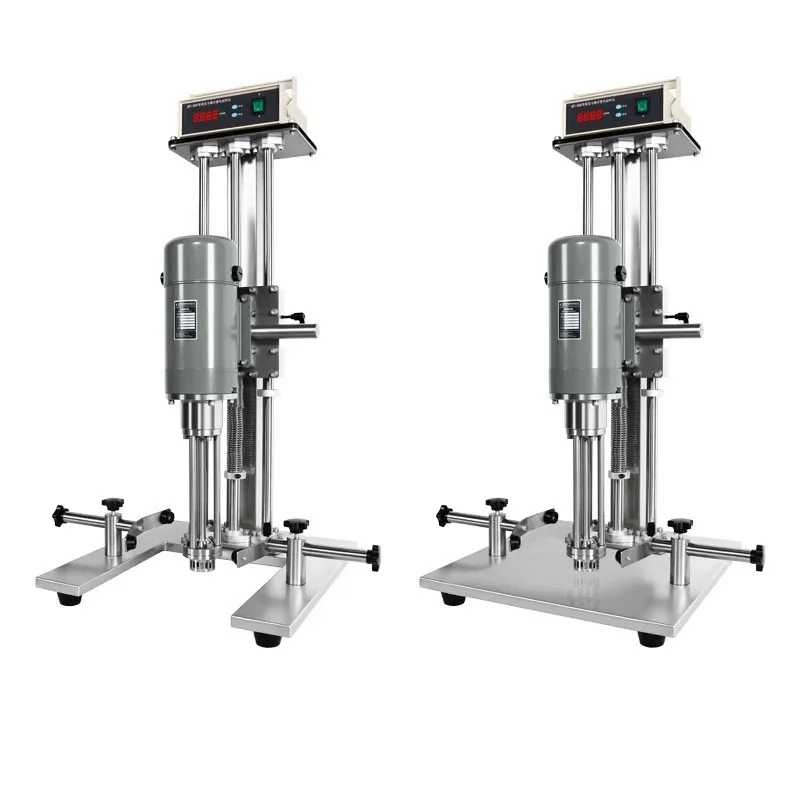 Desktop High Speed Shear Emulsifying Machine Digital Display Homogenizer for Liquid Mixing Dispersing Emulsification