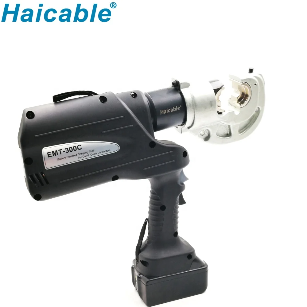 2025Power Crimper Hydraulic Crimping Plier EMT-300C 11 Sets Dies Li-ion Battery Cable Lug Crimp Tool