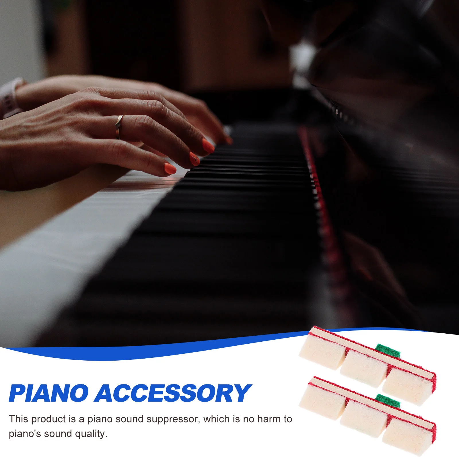 

2Pcs Piano Muting Device Professional Grade Maintenance Accessory for Vertical Pianos Enhanced Durability Uniform Shape Easy