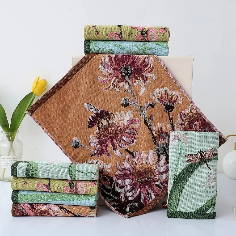 New 34x40cm Large Hand Towel Quick Dry 4 Layer Cotton Gauze Kitchen Dish Cloth Decorative Handkerchief Home Restaurant