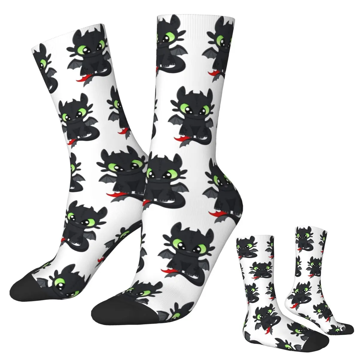 Baby Dragon Kids, zahnlose Socken Harajuku superweiche Strümpfe ganzjährig lange Socken Zubehör für Unisex-Weihnachtsgeschenke