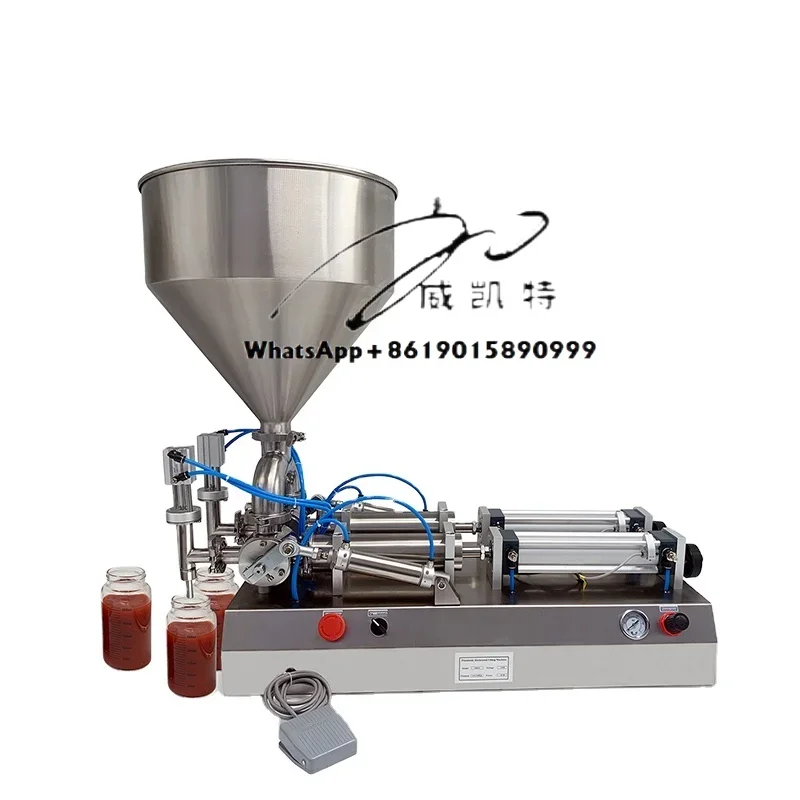 Tomato Sauce Food Fillings Machines Jams Paste Cup Filling Machine with Stainless Steels Hopper and Factory Price