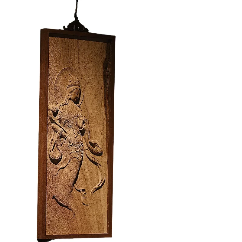 Screen wood carving Wenwan collection craft painting gift