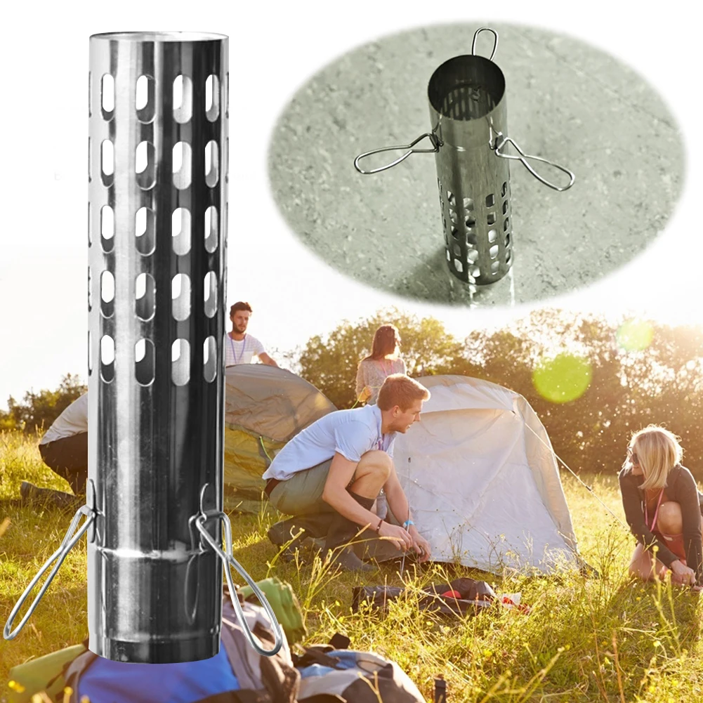 Spark Arrestor Stove Pipe Stainless Steel Camping Tent Stove Exhaust Pipe Wood Stove Accessories