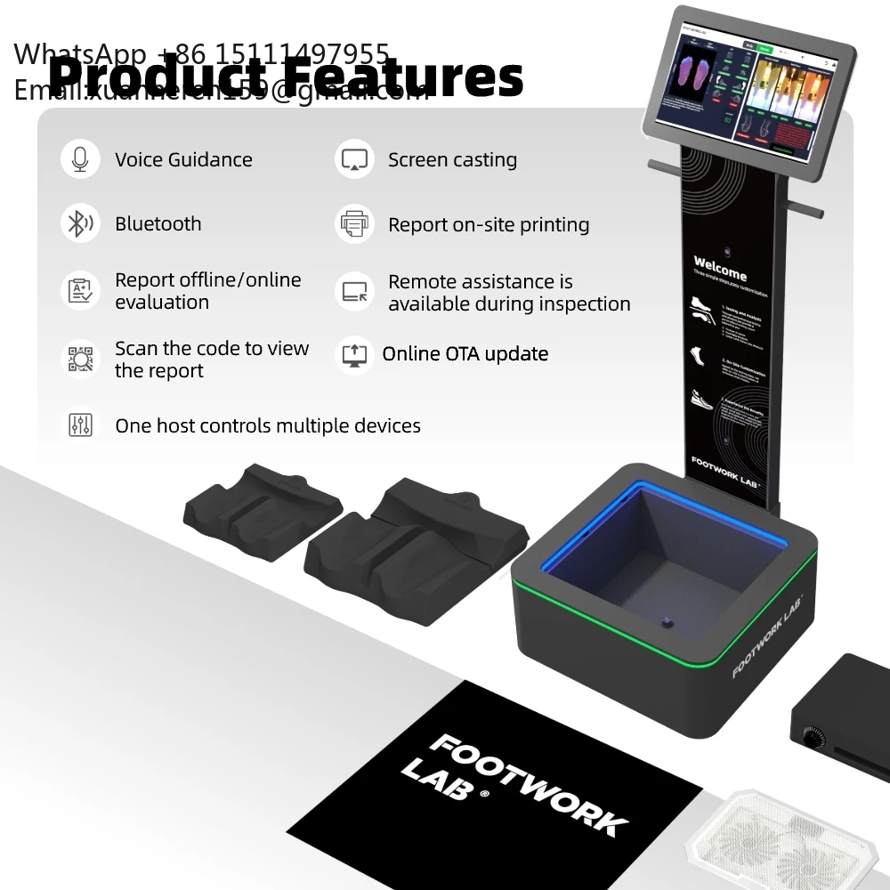 Portable USB Foot Orthotic Scanner Ai Machine Vision for Sports Halls Gait Detection Dynamic Fitness Assessment CE Certified