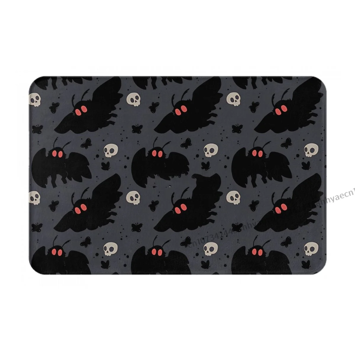 Bedroom Mat Mothman Night Grey Doormat Flannel Carpet Balcony Rug Home Decoration