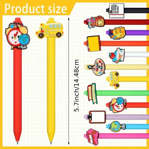 Imagen 2 del producto Bolígrafos escolares, regalo del día del maestro, regalo de agradecimiento semanal, bolígrafo creativo bonito, papelería de oficina, 6/12/18 Uds.