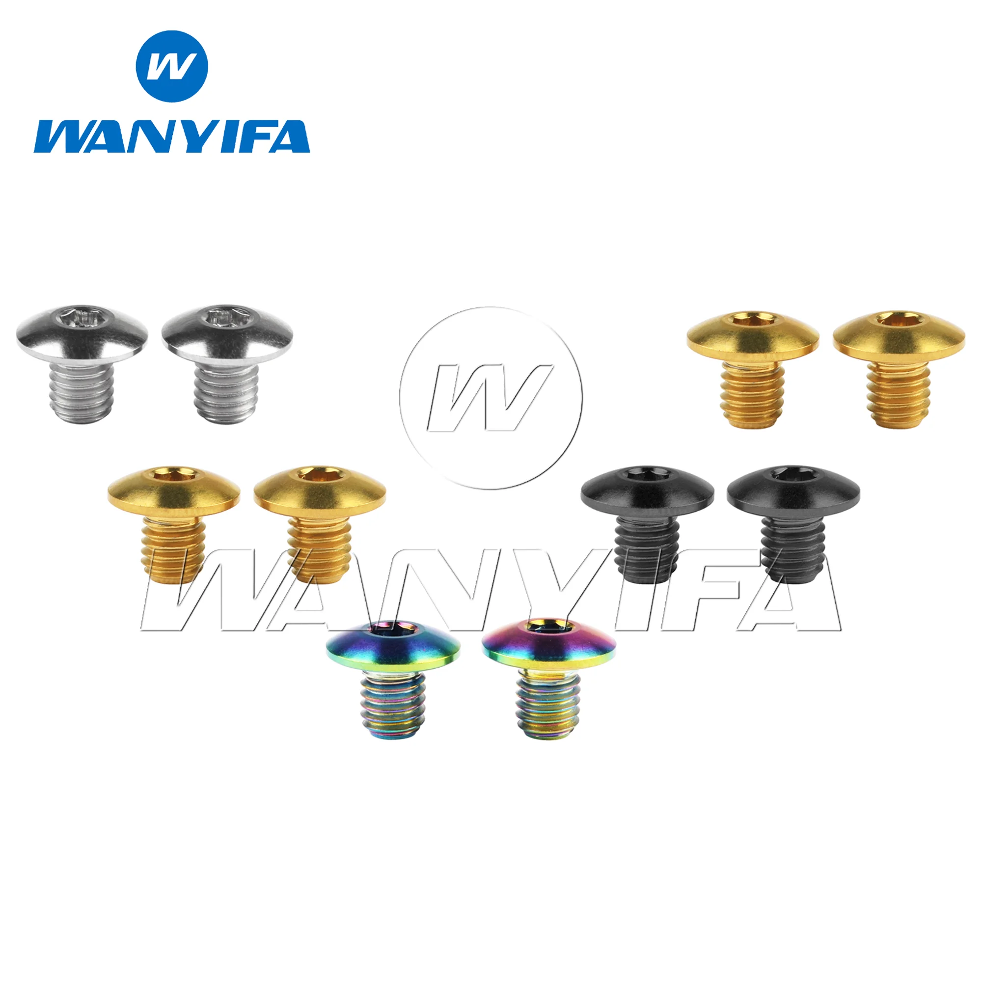 Wanyifa Titanium Bolt M5 Titanium Hydraulic Cylinder Cover Bolts for Shimano XT Bicycle Brake - Titanium Disc Brake Handle Screw