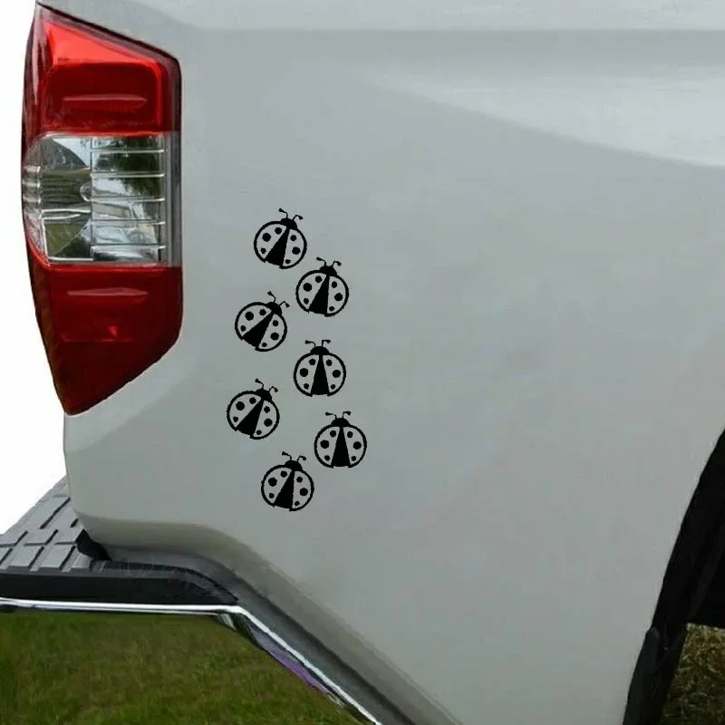 

1 комплект милых виниловых наклеек в виде божьей коровки, водонепроницаемые, солнцезащитные, для мотоцикла, автомобиля, 15 см