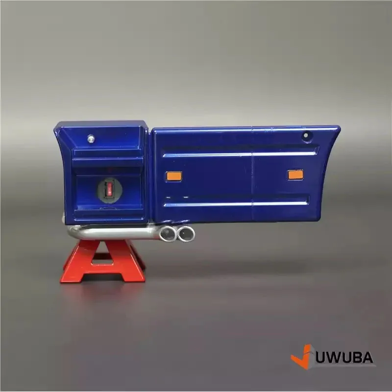 JUWUBA Tubo Di Scarico Doppia Camino per 1/14 Tamiya RC Autocarro Con Cassone ribaltabile Rimorchio SCANIA 770S VOLVO BENZ MAN TGX Accessori Auto