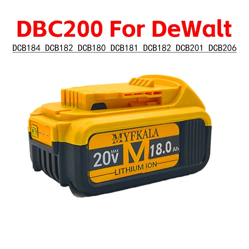 2025 New Battery For Dewalt20V 18000mAh Lithium Replacement Battery For Dewalt  DCB184 DCB200 DCB182