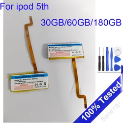For iPod 5th Video 30GB 60GB 80GB160GB Battery 6th gen Classic 616-0232 616-0229 A1238 Bateria Free Tools