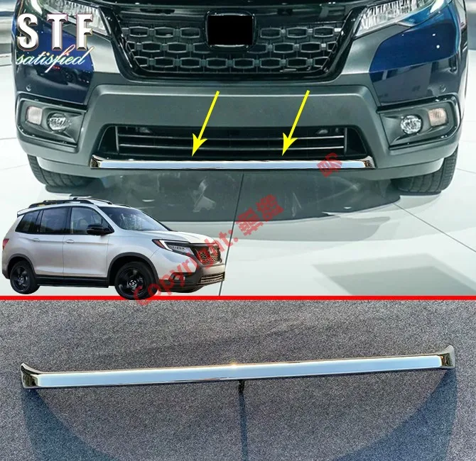 ABS Chrome Front Bumper Cover Trim For Honda Passport 2019 2020 Car Accessories Stickers