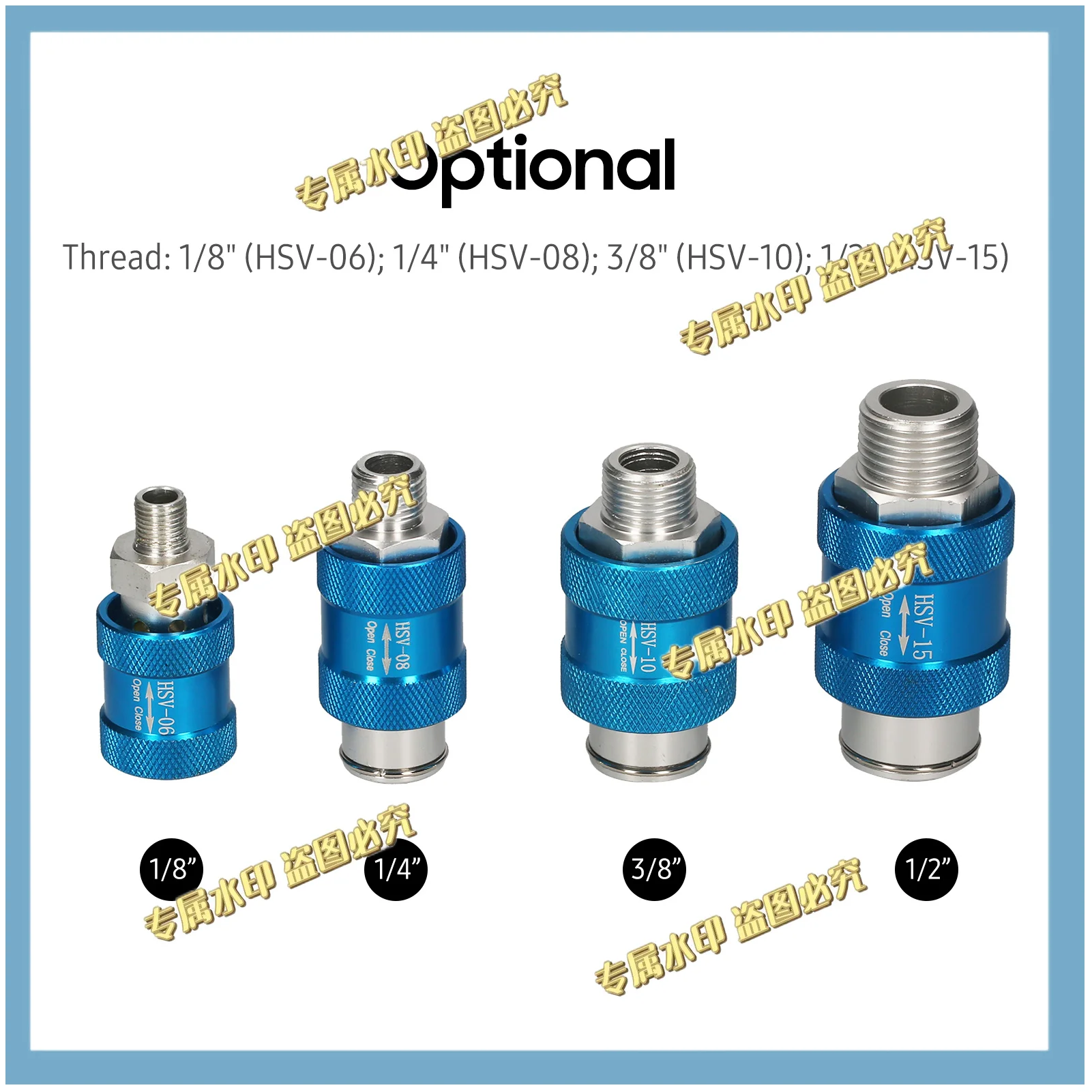 3PCS S3/8 inch manual spool valve pneumatic control valve