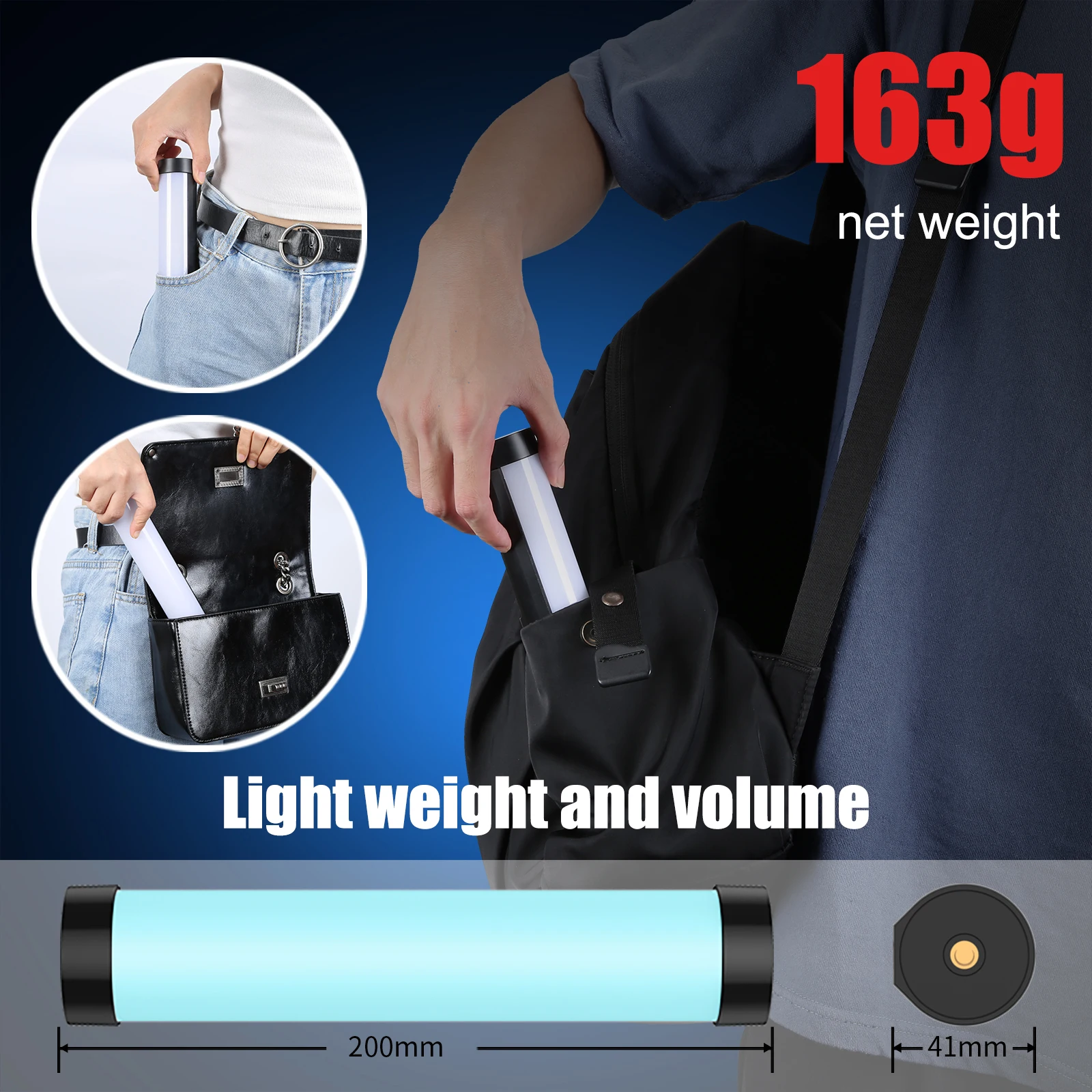 LUXCEO-Lumière de remplissage vidéo LED RVB, flash photo professionnel, éclairage photographique coloré, déterminer